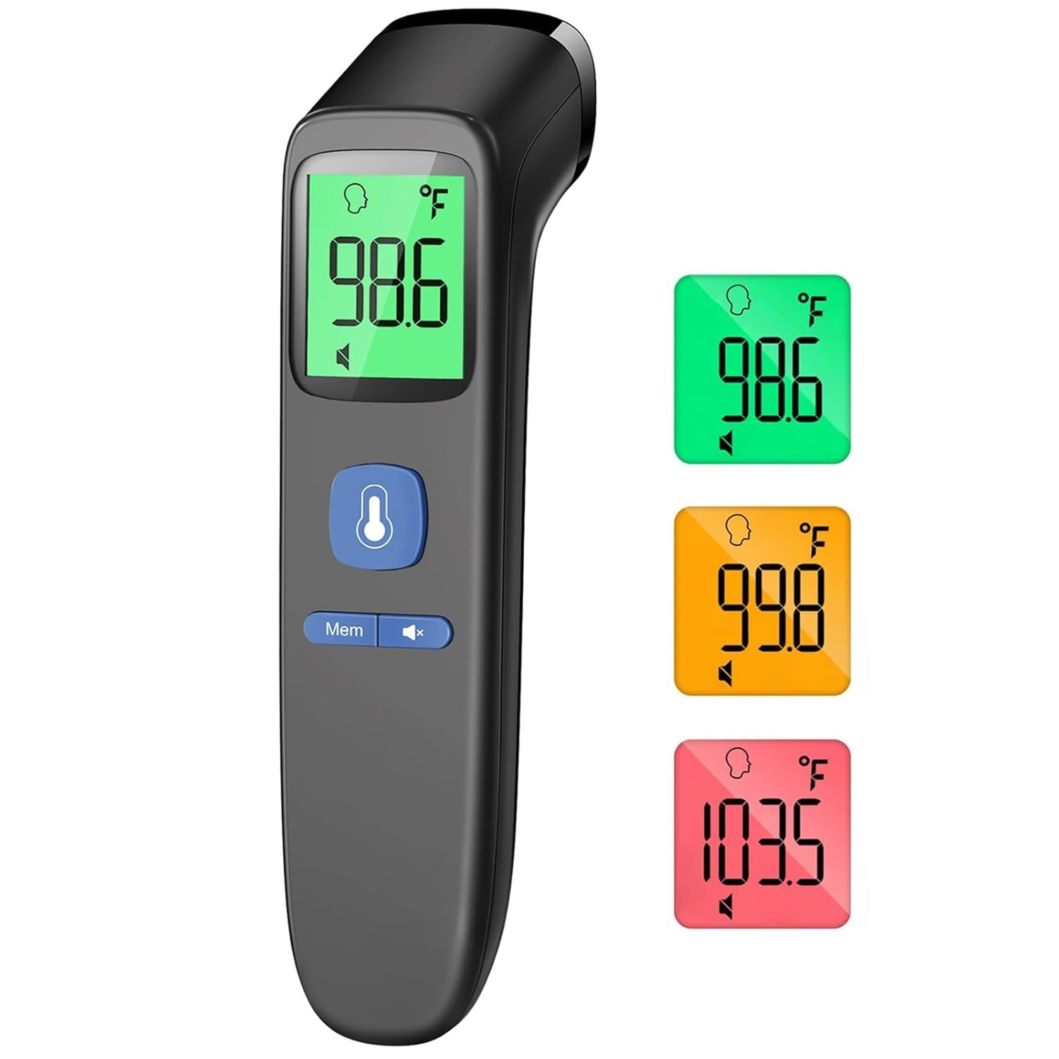 Baby Thermometer No Touch Forehead Infrared Digital Fever Alarm Mute Mode NEW
