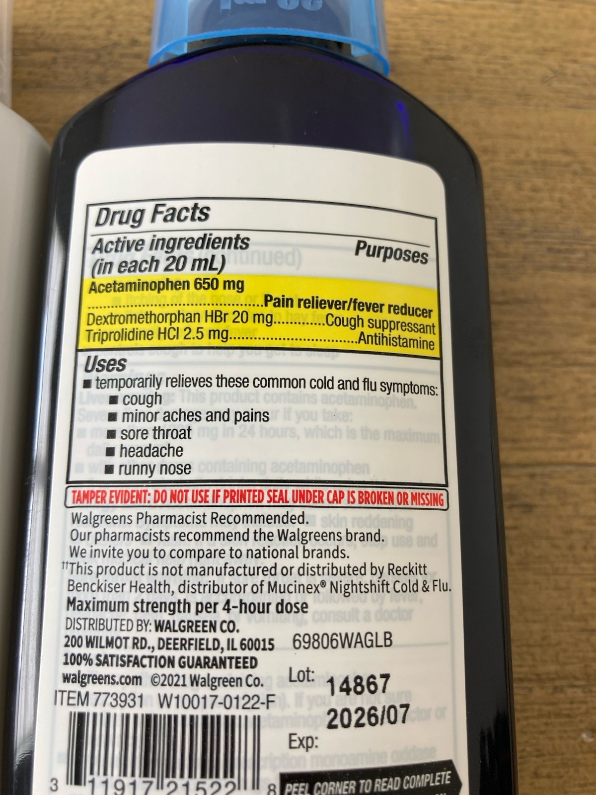3 COMPARE MUNUEX NIGHTSHIFT COLD FLU PM DM MAX HBR COUGH SUPPRESSANT EXP: 07-26