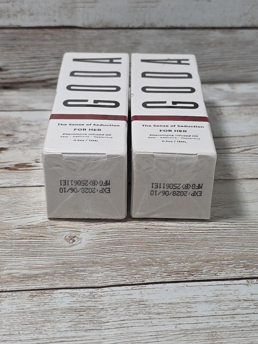 Goda For Her Pheromone Infused Perfume 0.5 fl oz 15ml Vegan Lot Of 2