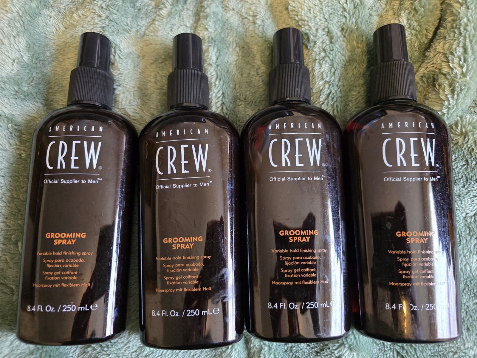 FOUR AMERICAN CREW GROOMING SPRAY BUNDLE 8.4fl oz Each NEW Mens Hair Styling