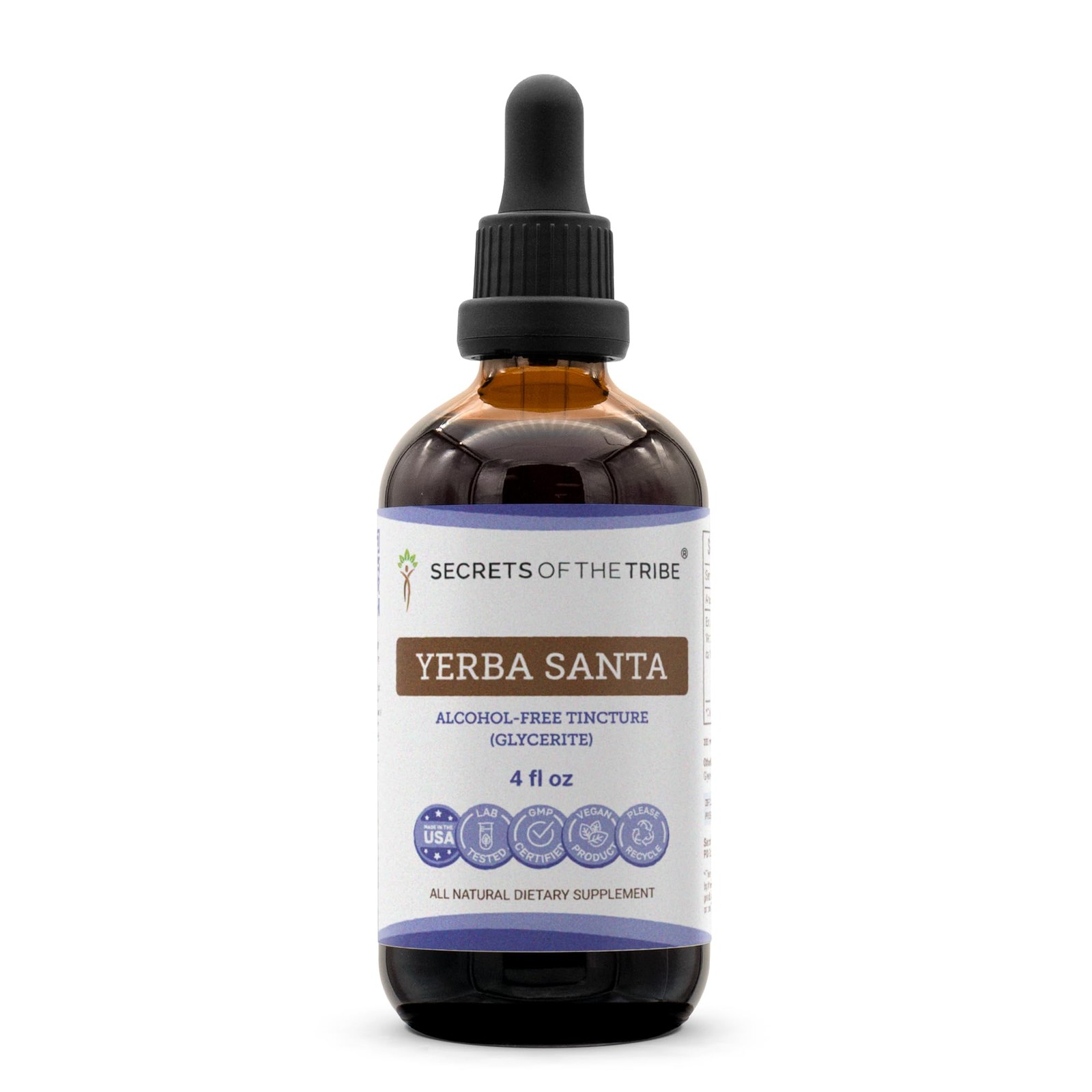 Secrets of the Tribe Yerba Santa Tincture AlcoholFree Extract, Wildcrafted Ye…
