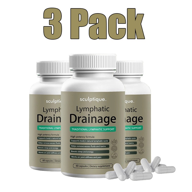 3PACK Sculptique Lymphatic Drainage Capsules, Lymphatic Drainage, 60 Capsules US