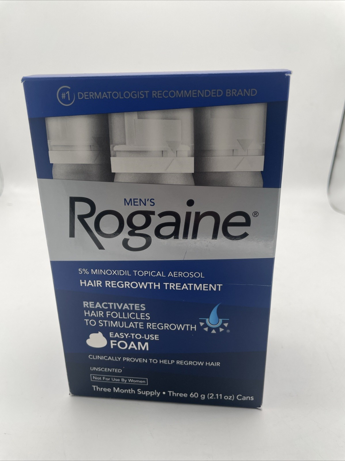 Men’s Rogaine 5% Minoxidil Hair Regrowth Treatment Three Months
