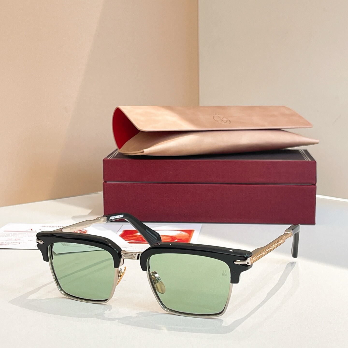 JMM ALIN High Quality Sunglasses Men Square Metal Frame Fashion Sunscreen Women