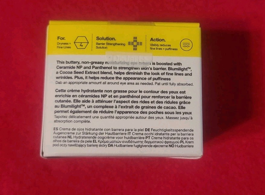 DR JART CERAMIDIN SKIN BARRIER MOISTURIZING EYE CREAM 0.50 OZ NIB