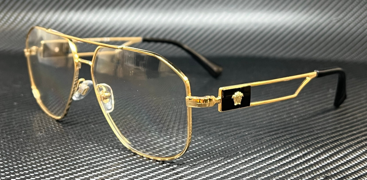 VERSACE VE1287 1002 Shiny Gold Men’s 57 mm Eyeglasses
