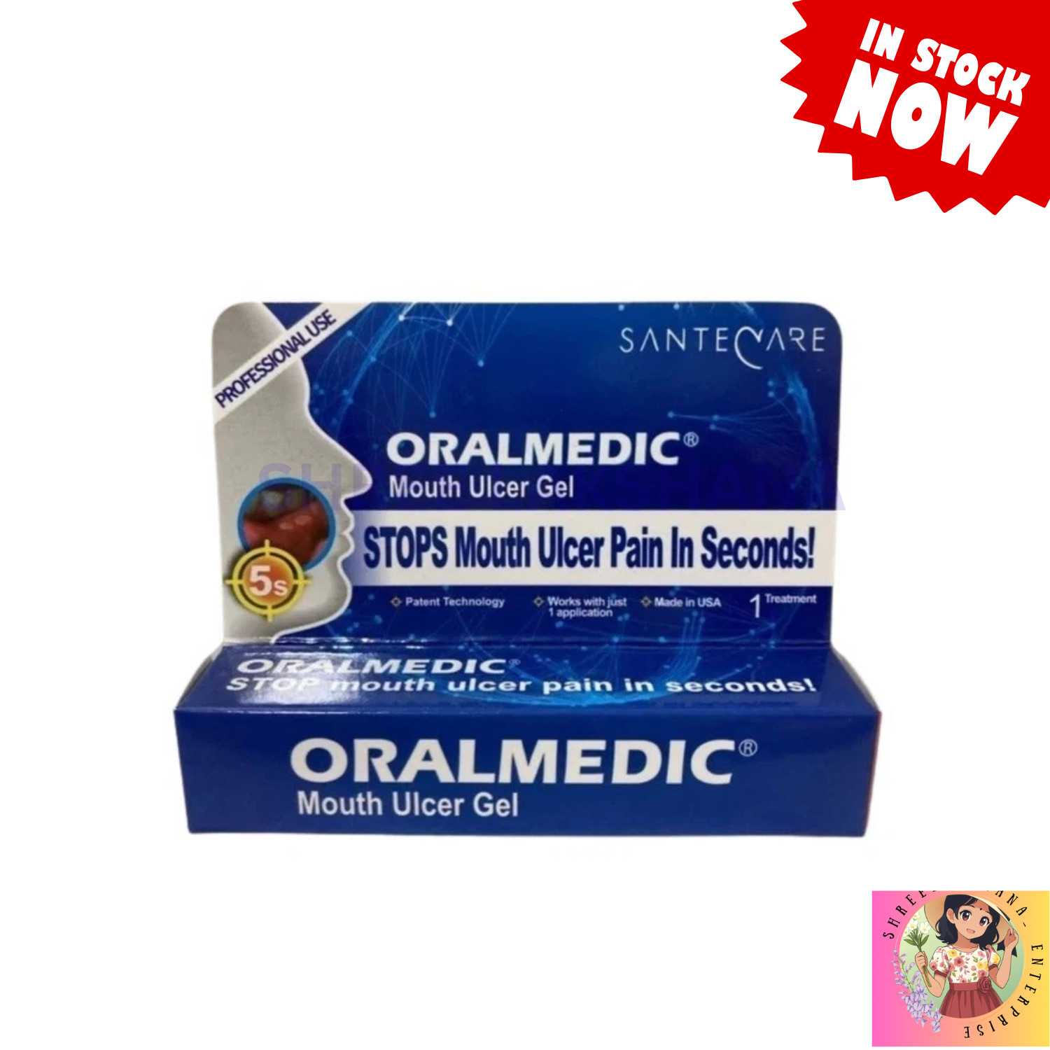 Oralmedic Mouth Ulcer Gel Fast Pain Relief Single Treatment 6 Packs USA