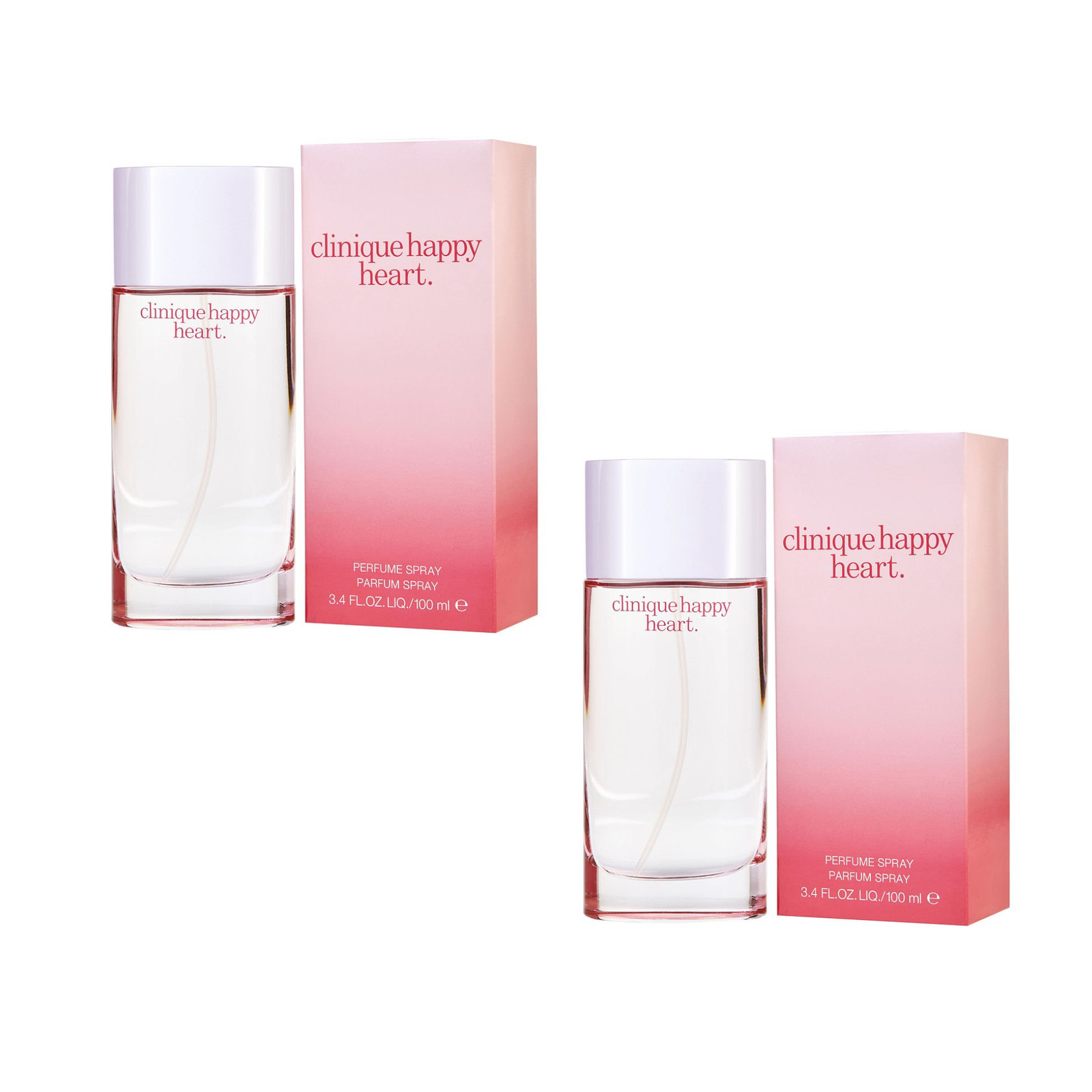 Happy Heart By Clinique For Women. Parfum Spray 3.4oz (2 PACK)