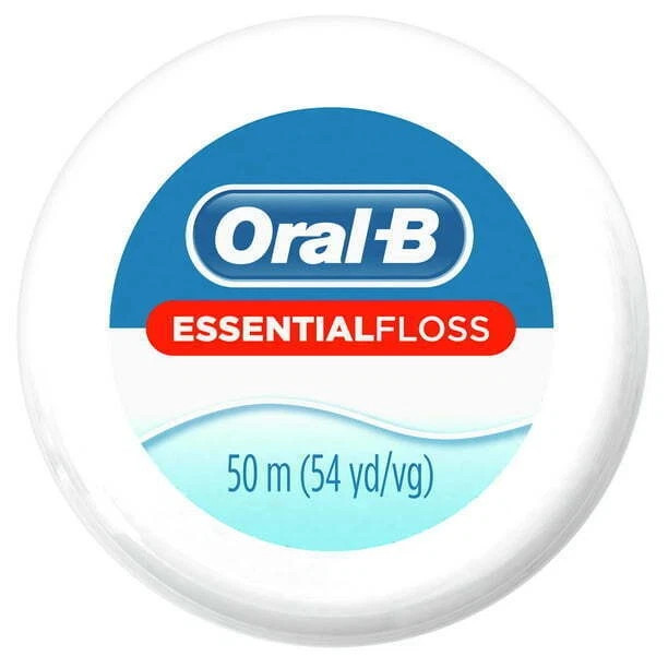 Oral B Essential Dental Floss Cavity Defense Wax Coating Mint 54 Yard 1 Count