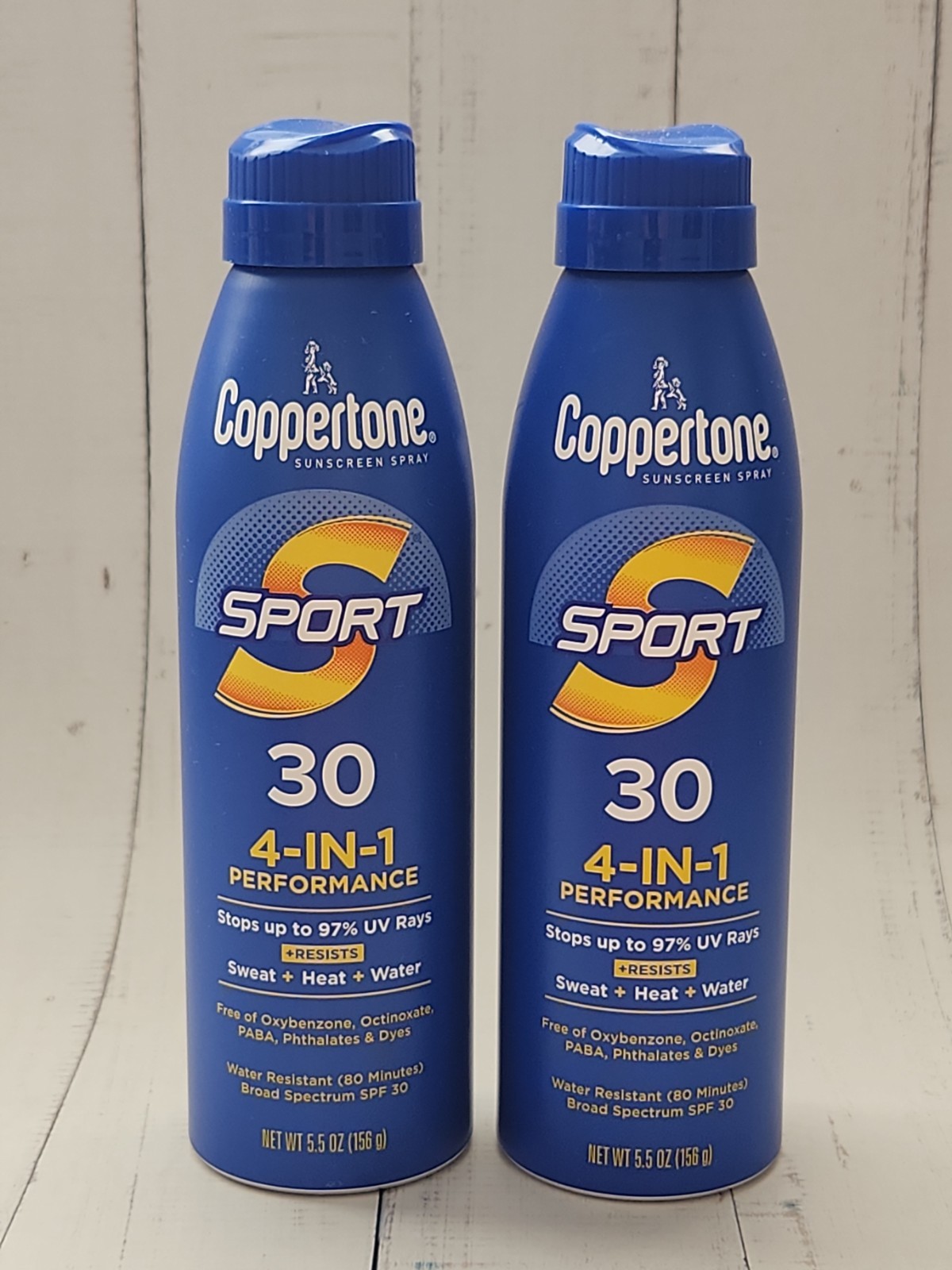 (Pack of 2) Coppertone Sport Sunscreen Spray, SPF 30 4-In-1 Performance, 5.5 oz