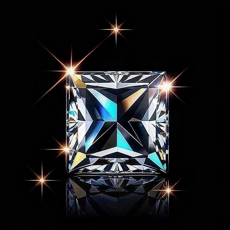 Lab Grown Diamond 2 Ct Peincess Cut Natural D Color VVS1 Clarity Loose Gemston