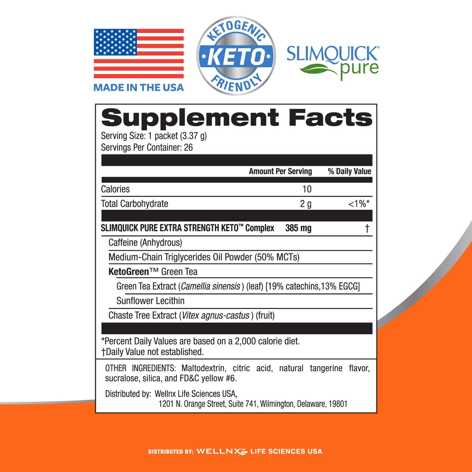 SlimQuick Extra Strength Weight Loss Drink Mix for Women – Tangerine Flavor, 26