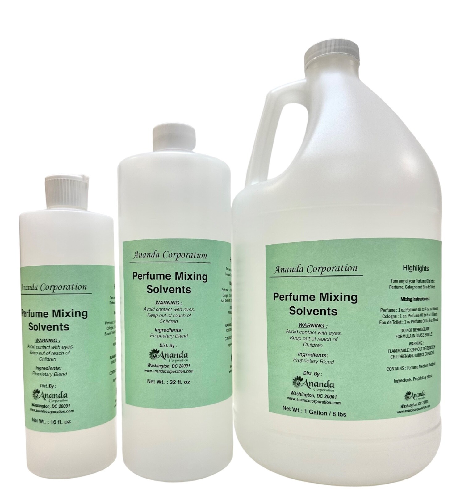 Perfume Mixing Solvents 16 oz up to Gallon FREE SHIPPING