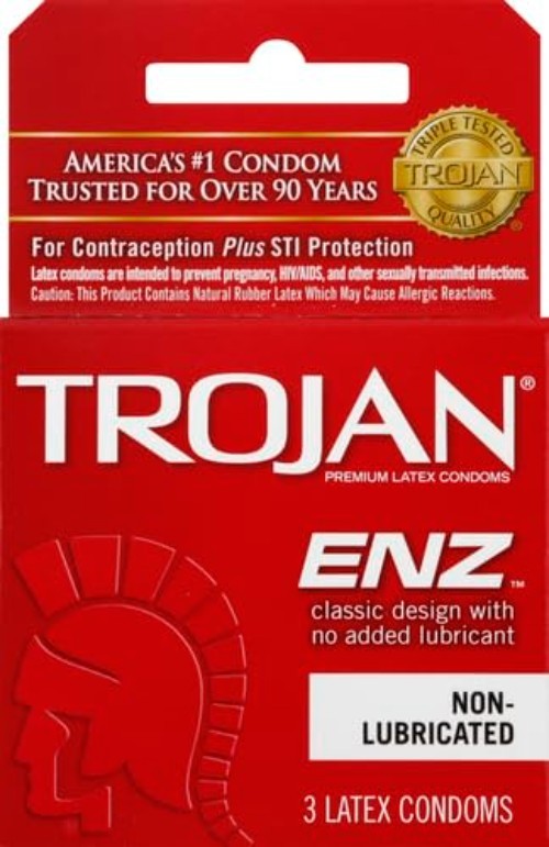 ENZ Non-Lubricated Condoms – Quality, 3 Count for Personalized Safety