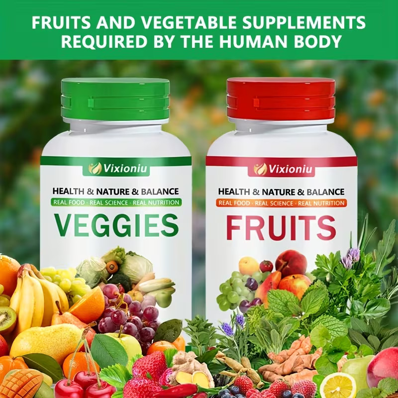 180 Capsules, Fruits & Veggies Supplements – 90 Fruits & 90 Vegatables Capsules