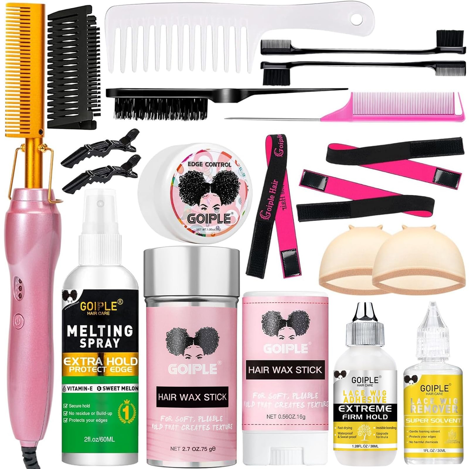 Ceramic Flat Iron Hair Straightener and Curler for Natural Hair, Anti-Scald