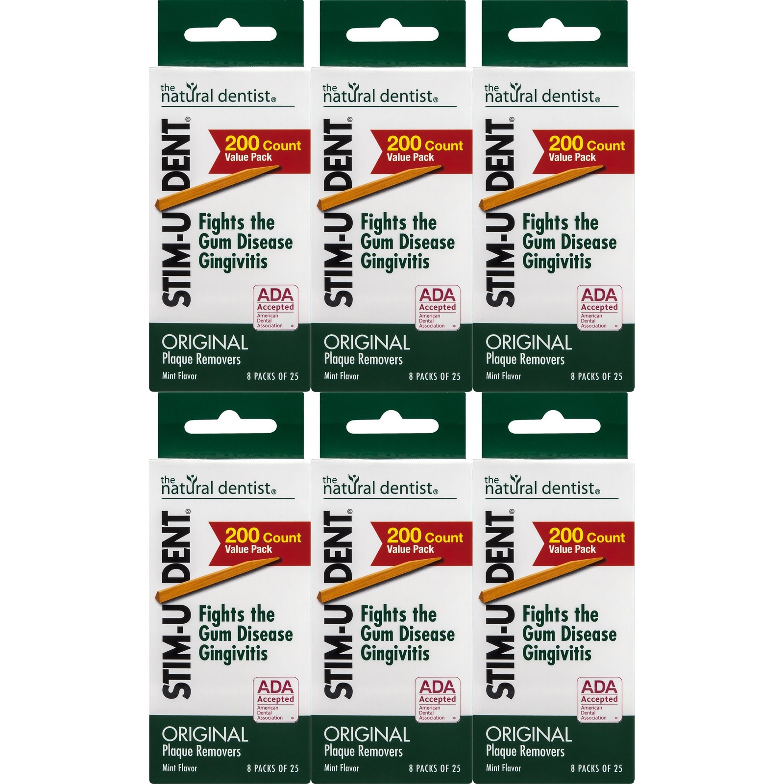 Original, The Un-Plastic Plaque Removers, Mint-Flavored, 200 Count Box (Pack …