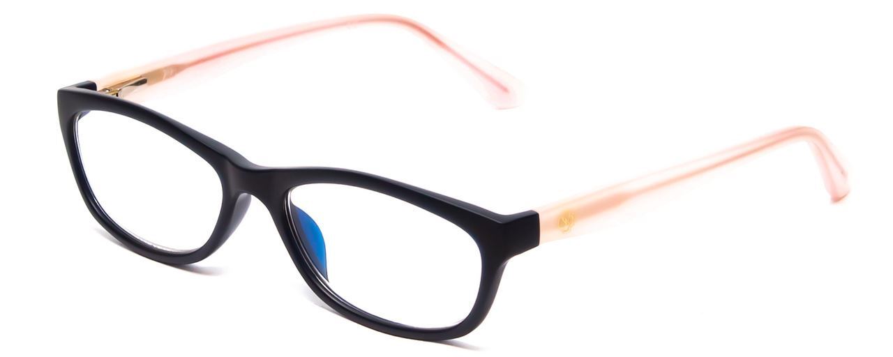 Ann Taylor 020 Women Cateye 52mm Designer Reading Glasses Navy Blue Crystal Pink