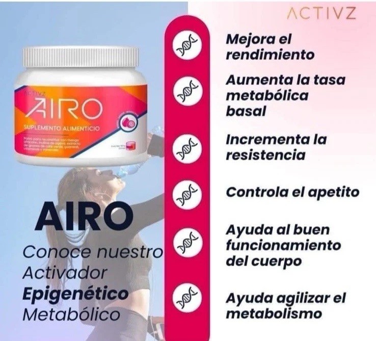 ACTIVZ AIRO METABOLIC ACTIVATOR WEIGHT LOSS ENERGY FORMULA FREE SHIPPING Exp8/26