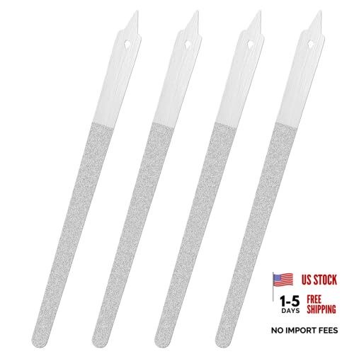 4 PCS Diamond Deb Nail File Double Sided Fingernail Files Stainless Steel Nail
