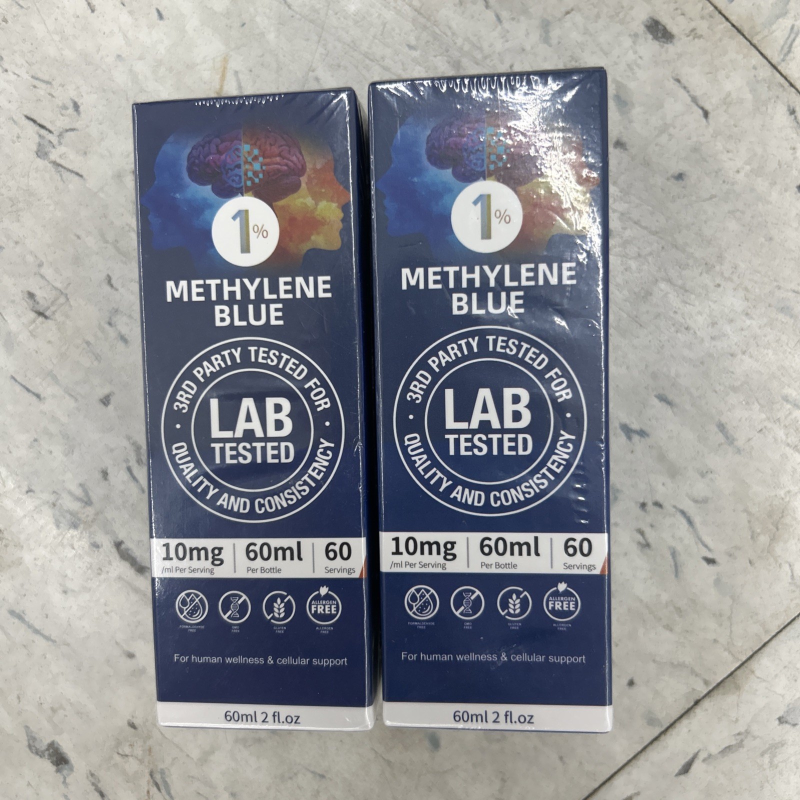 Lot Of 2: Methylane Blue 1% 60ml