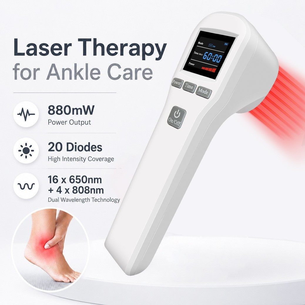 20 Diodes Red Light Therapy Device 650nm 808nm Laser Treatment for Wound Healing