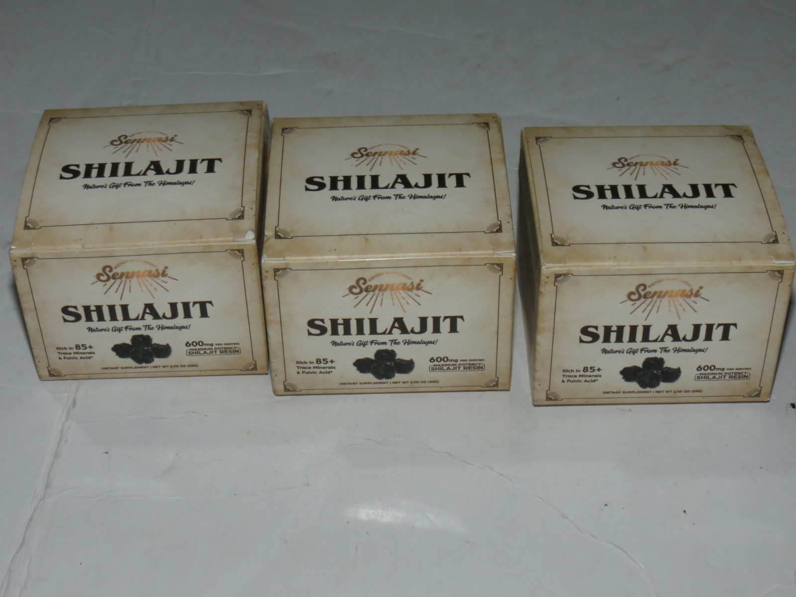 b2 Lot of 3 Spotski Pure Himalayan Organic Shilajit Resin 600mg Maximum Potency