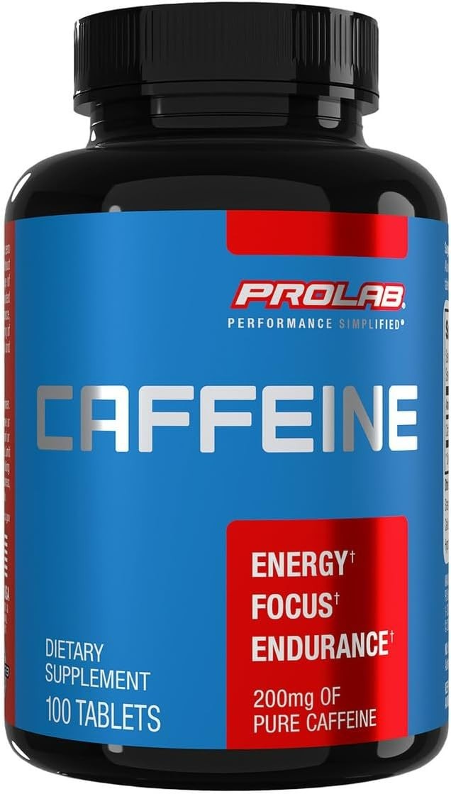 Prolab Caffeine Tablets 200mg 100ct – Energy Focus Endurance Pre Workout