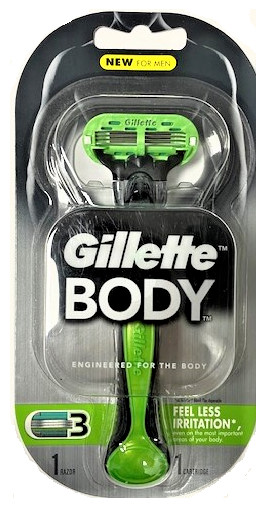 Gillette Body Razor for Men – 3 Blades – Fits Fusion, Proglide, Venus