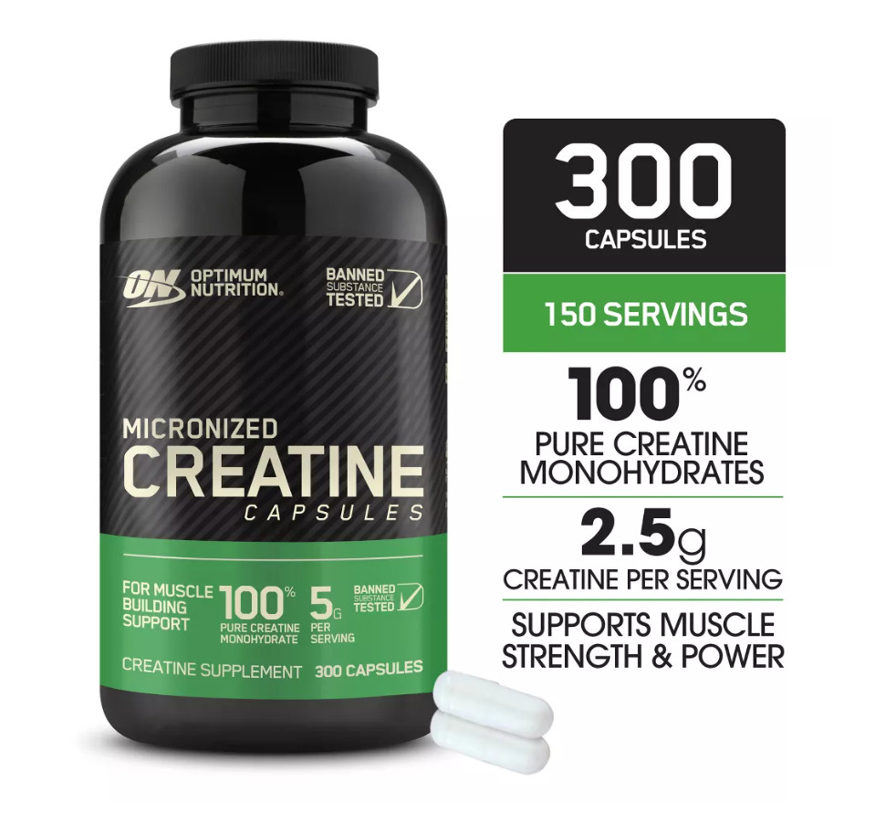 Optimum Nutrition, Micronized Creatine, 2500mg, 300 Capsules