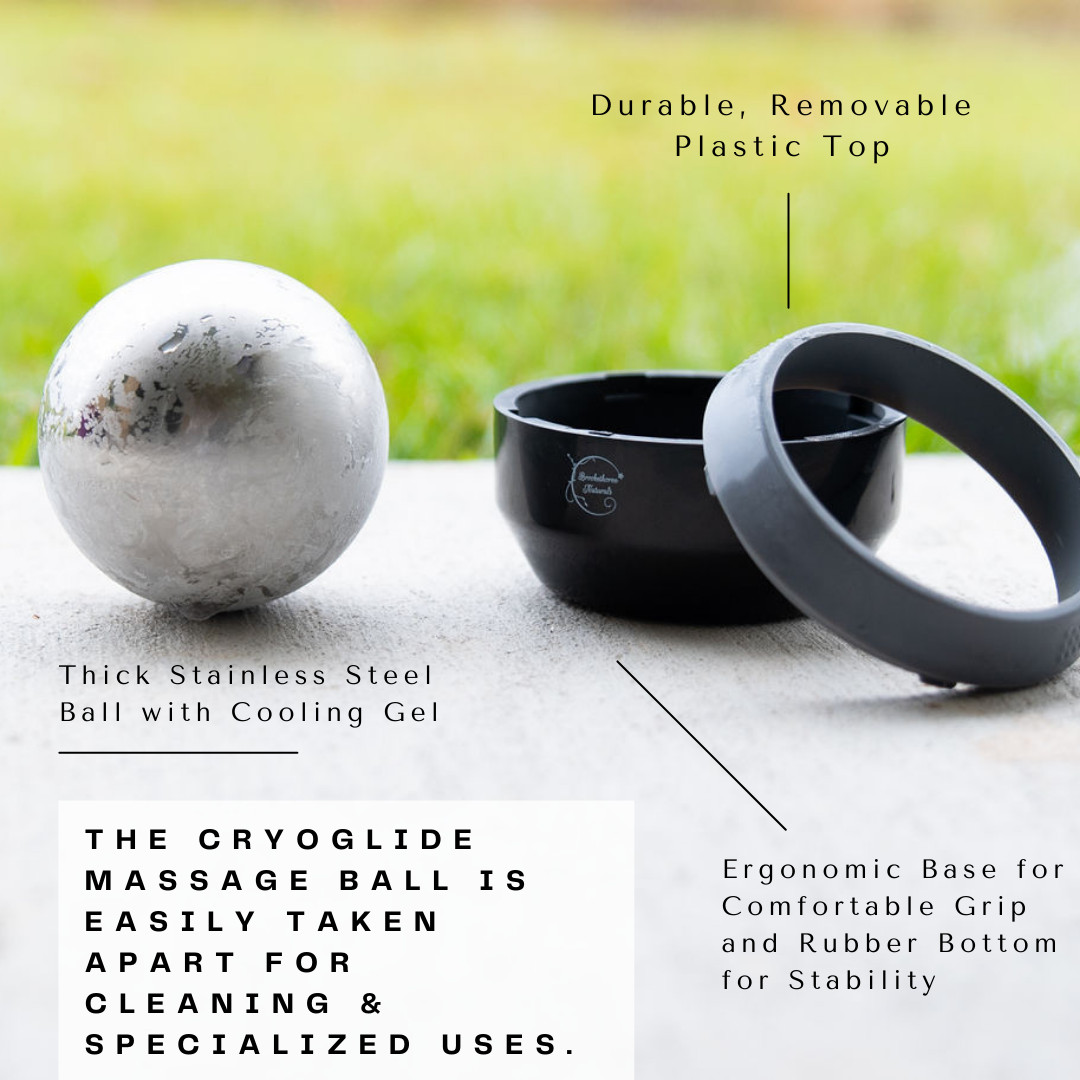 Cryoglide Cold Massage Ball Roller – Recovery, Trigger Point, Muscle Relief