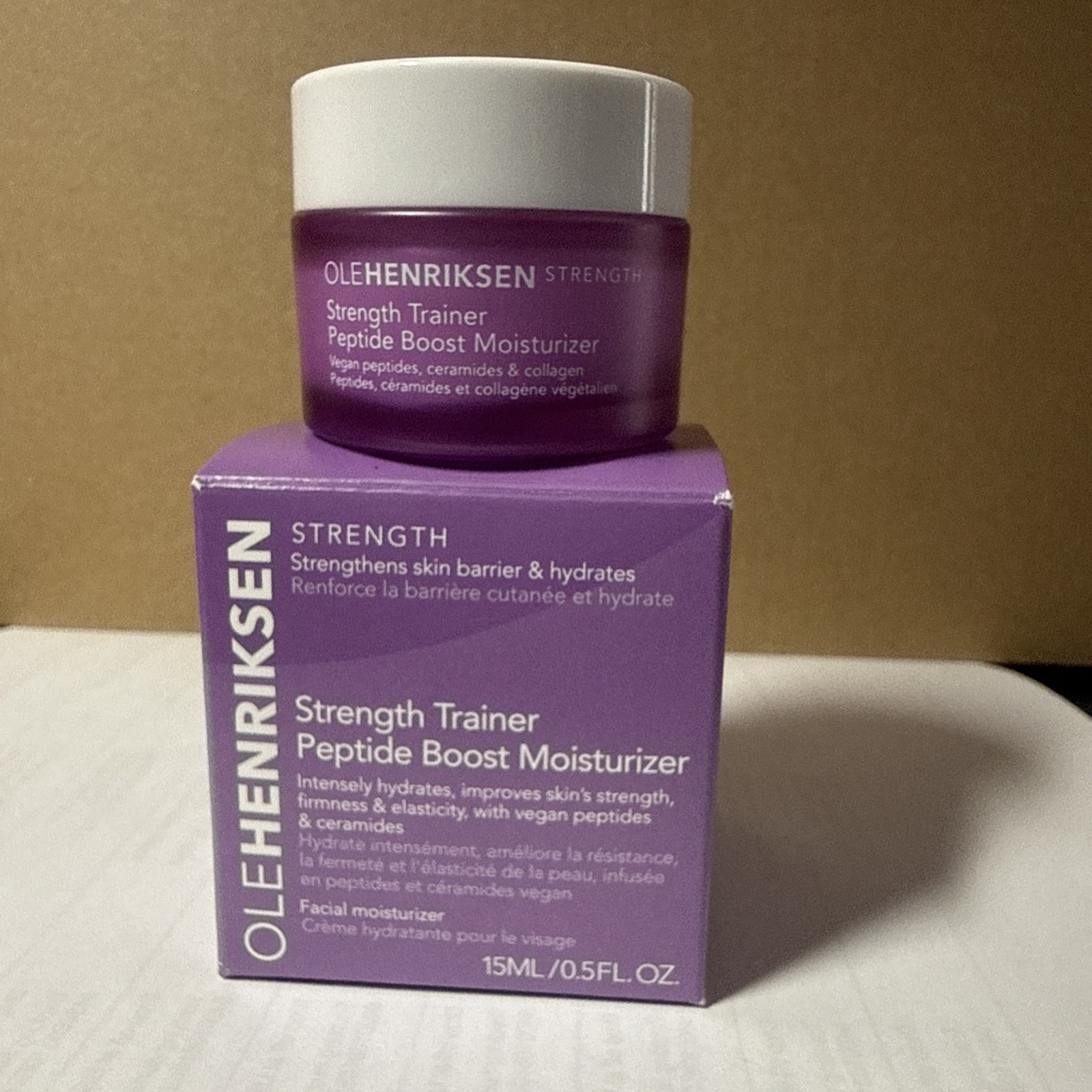 3-PACK Ole Henriksen Strength Trainer Peptide Boost Moisturizer , 0.5 FL OZ NIB