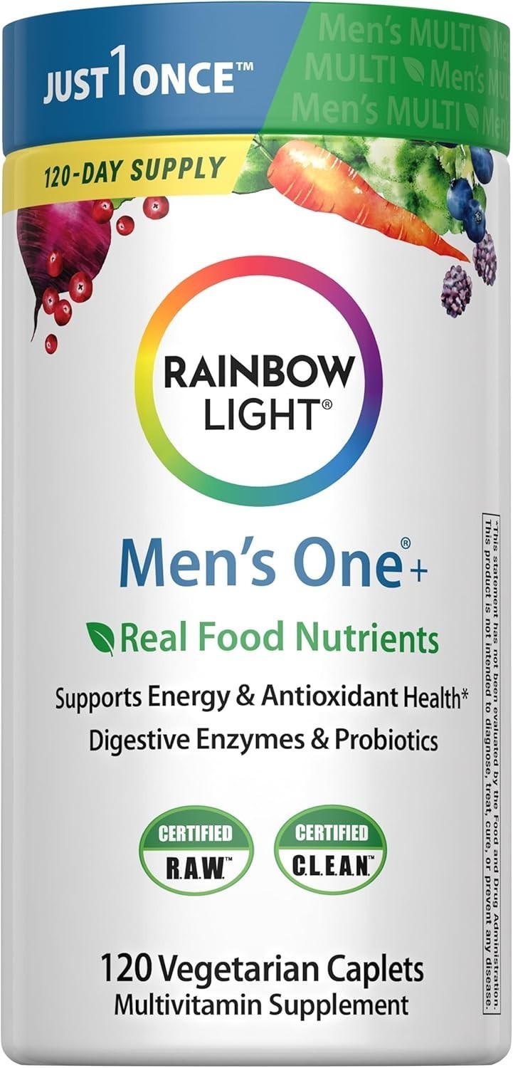 Rainbow Light Men’s One High Potency Multivitamin 120 Count Non GMO