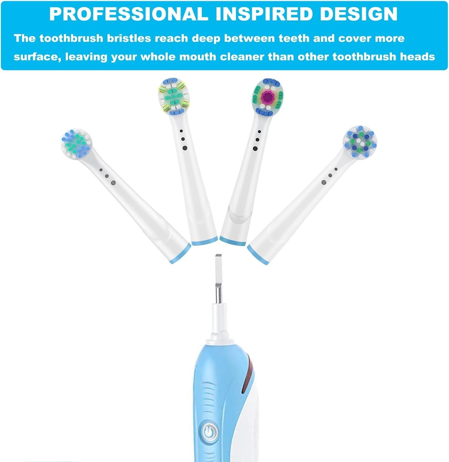 16 Pack Oral-B Compatible Replacement Brush Heads Precision Floss Cross White