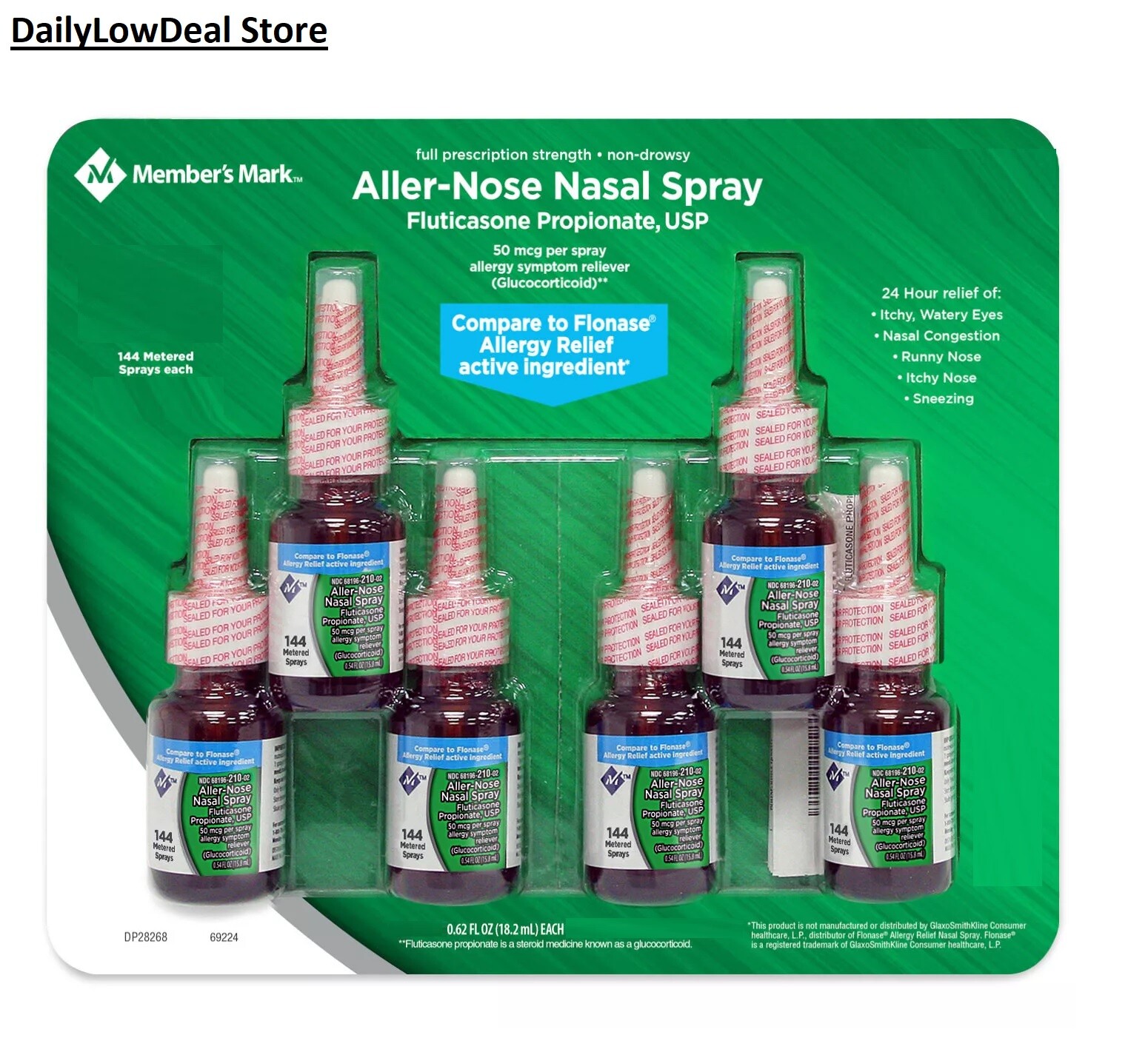 Member’s Mark 50mcg Aller-Nose Fluticasone Propionate Nasal Spray 0.62 fl E:2025