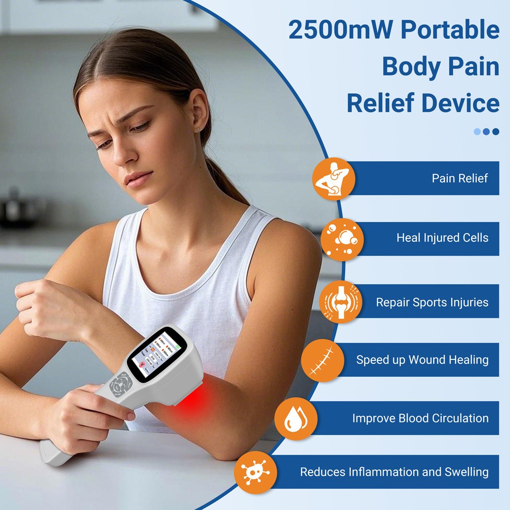 25 Diodes Laser Therapy Device 0-2500mW Adjustable Deep Tissue for Pain Relief