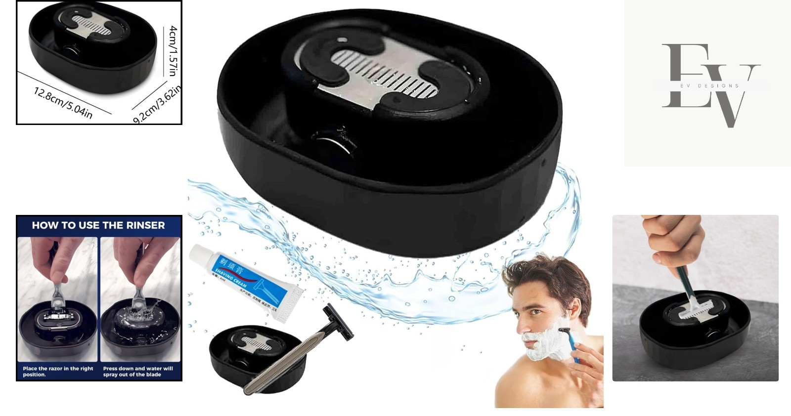 Manual Razor Cleaning System – Includes Shaver & Cream for Ultimate Hygiene
