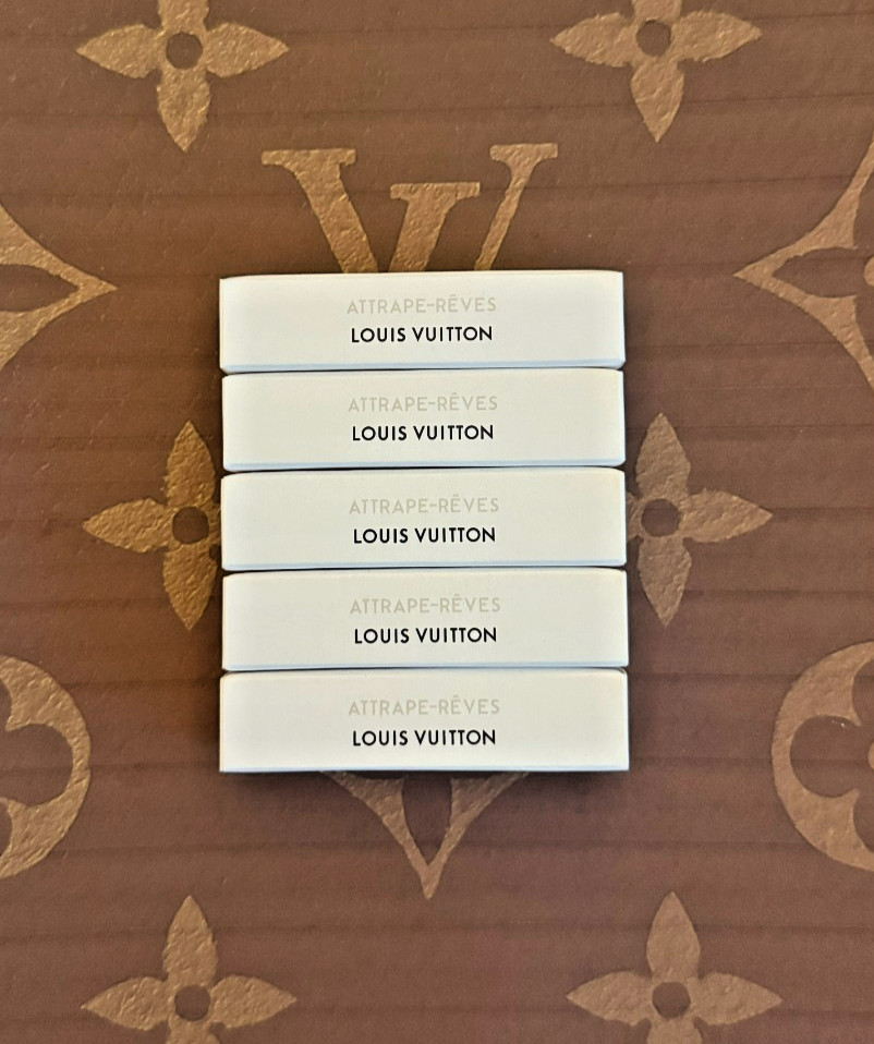 LOT OF 5 LOUIS VUITTON ATTRAPE-REVES 2ml / .06fl oz PERFUME SPRAY SAMPLE