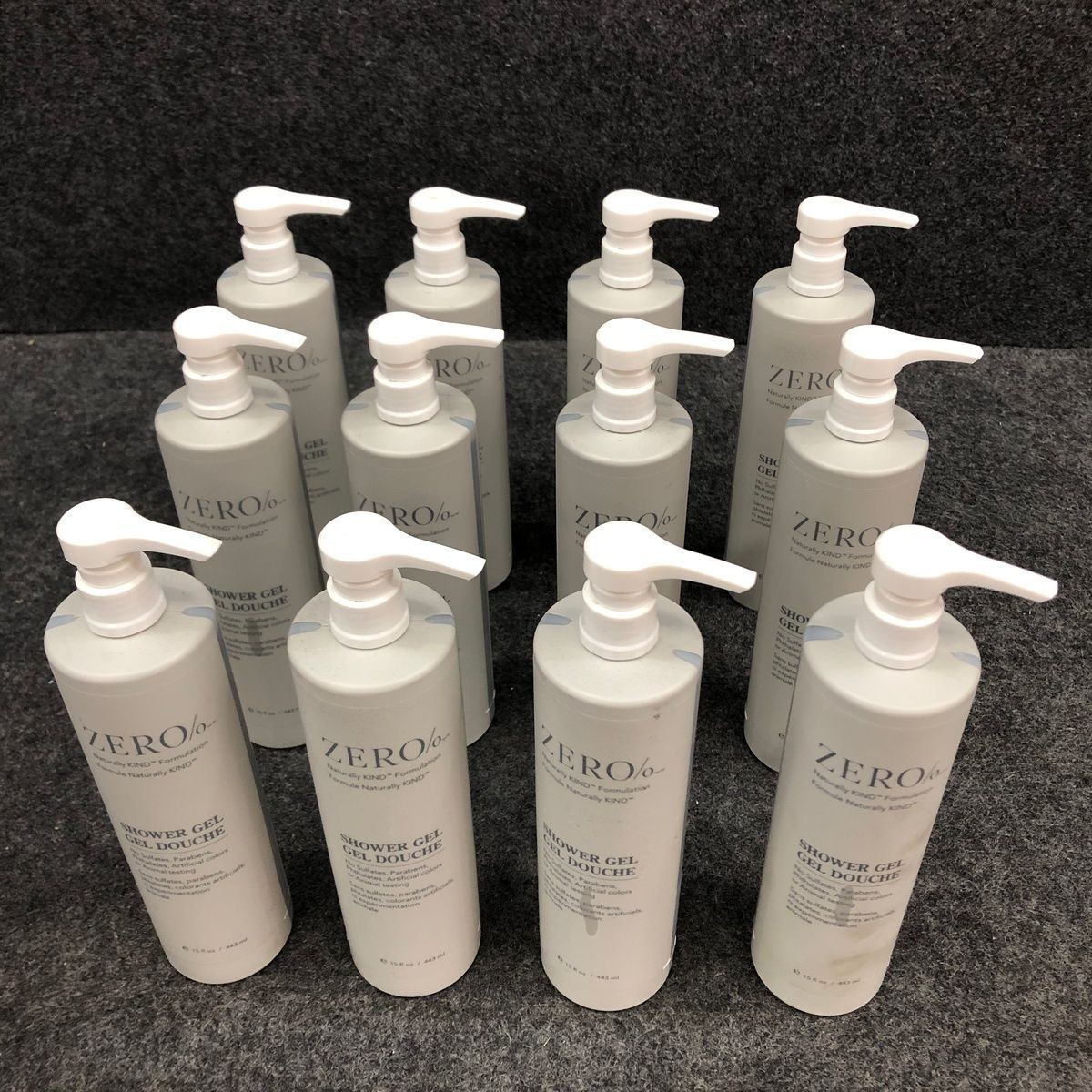 GILCHRIST & SOAMES ZERO% Shower Gel 15 fl oz Hotel Pump Bottle, Case of 12