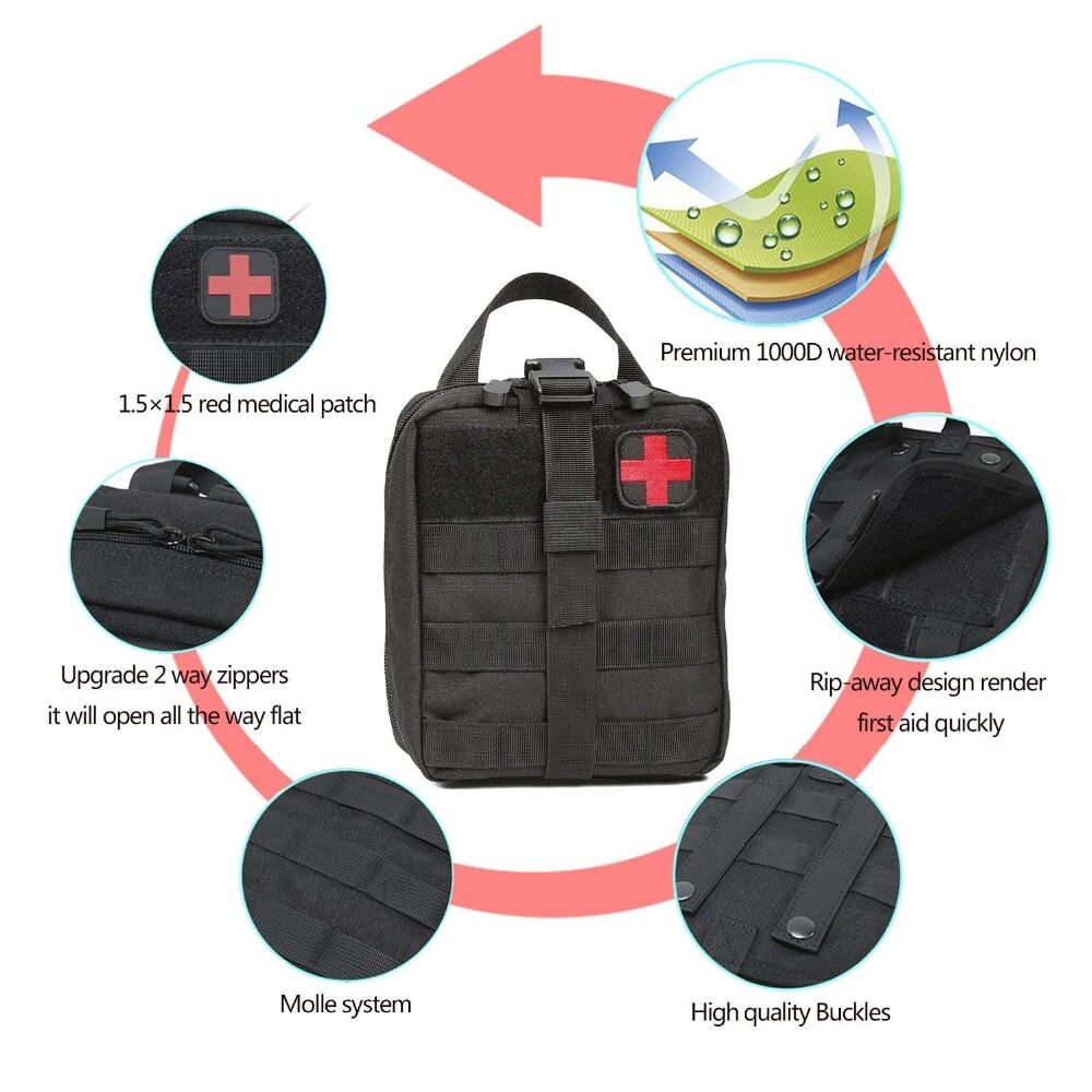 Tactical First Aid Pouch Kit Survival Military Medical Bag Utility Emergency Bag