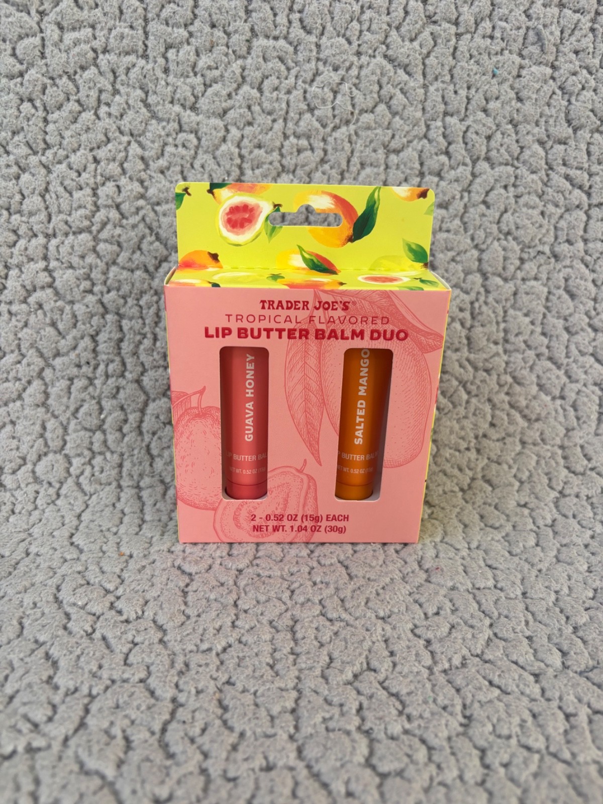 Trader Joe’s Lip Butter Balm Duo Salted Mango & Guava Honey Gift Set (2 Pack)