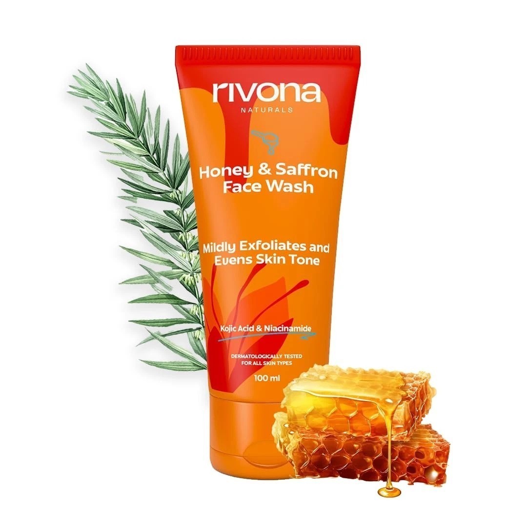 Rivona Naturals Honey And Saffron Face Wash For All Skin Types 100g