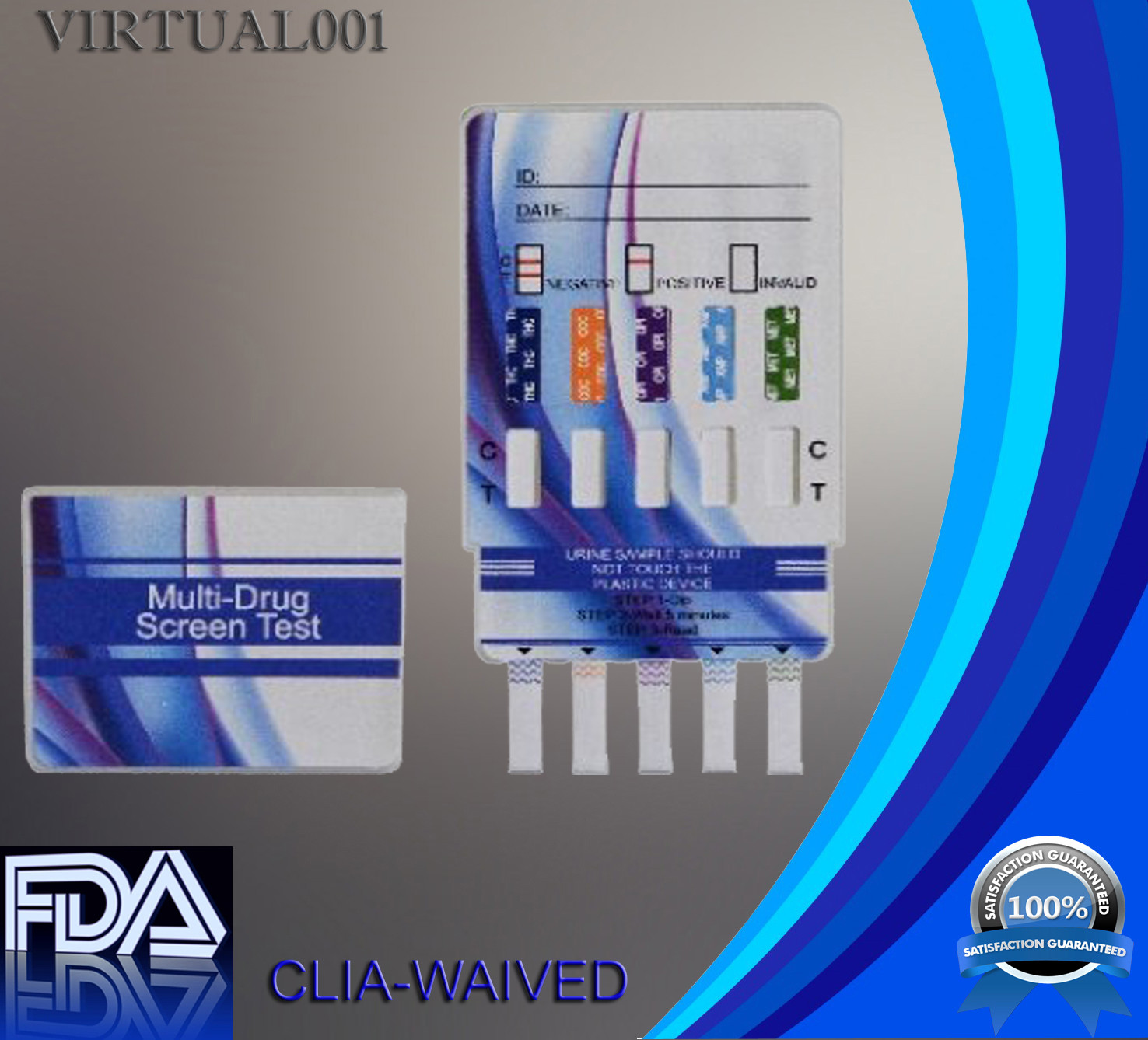 (10 Pack) 5-Panel Drug Test Dip Card – FDA Free Shipping