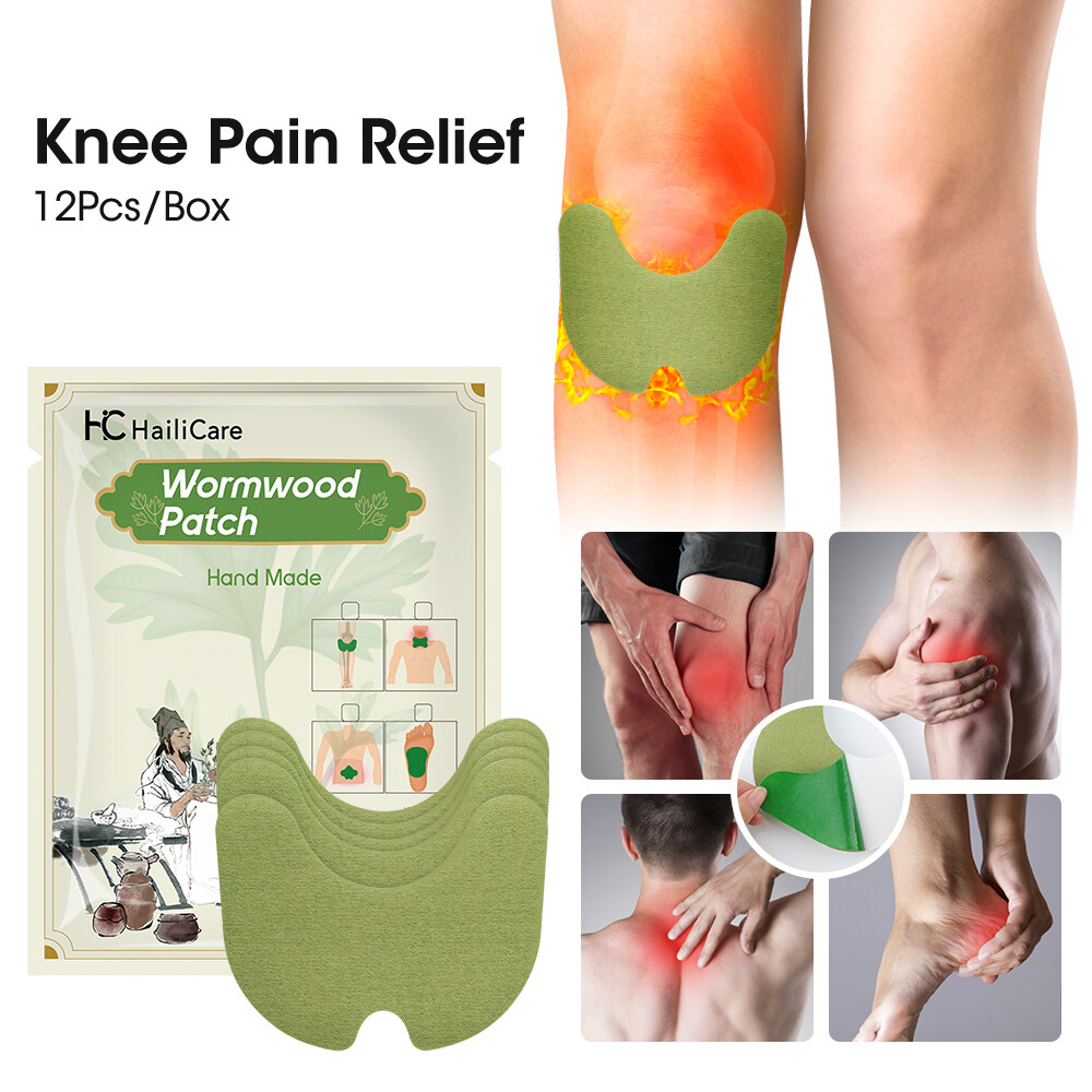 120Pcs Herbal Knee Patch Wormwood Plaster for Knee Support & Muscle Pain Relief