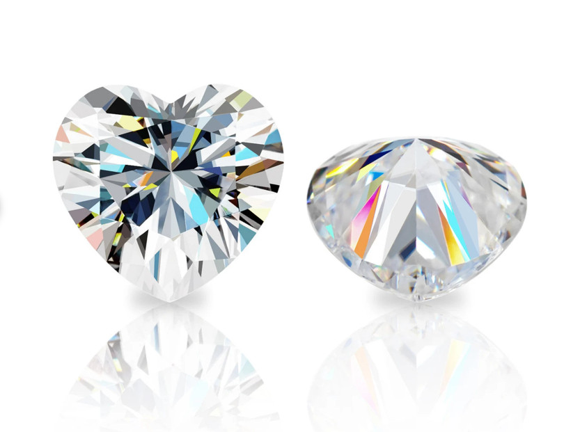 GGA Certified 5 Ct Natural D color Lab Grown Diamond VVS1 Heart Cut Premium Gem,