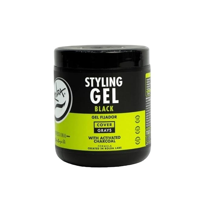 ROLDA Black Styling Extra Strong Hold Hair Gel – 17.6oz