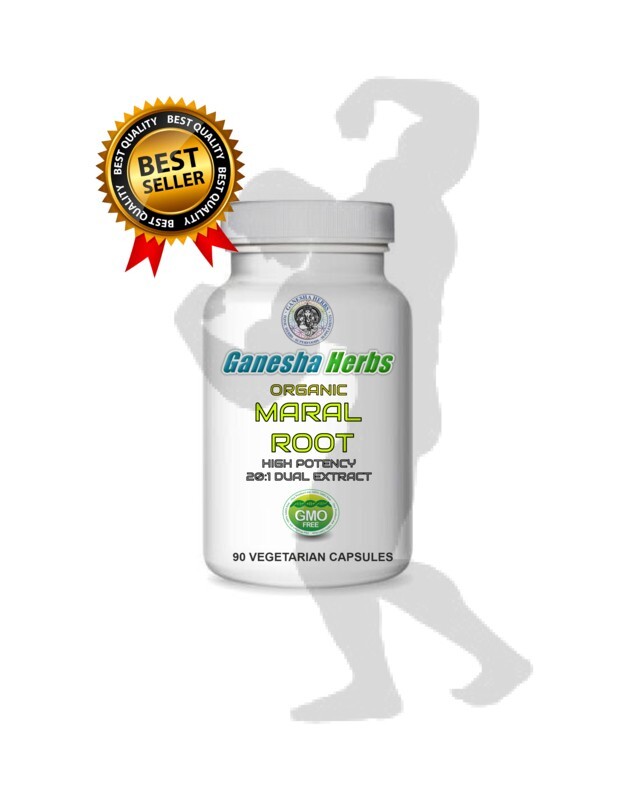 Organic MARAL ROOT Rhaponticum Carthamoides High Potency 20:1 Extract Capsules