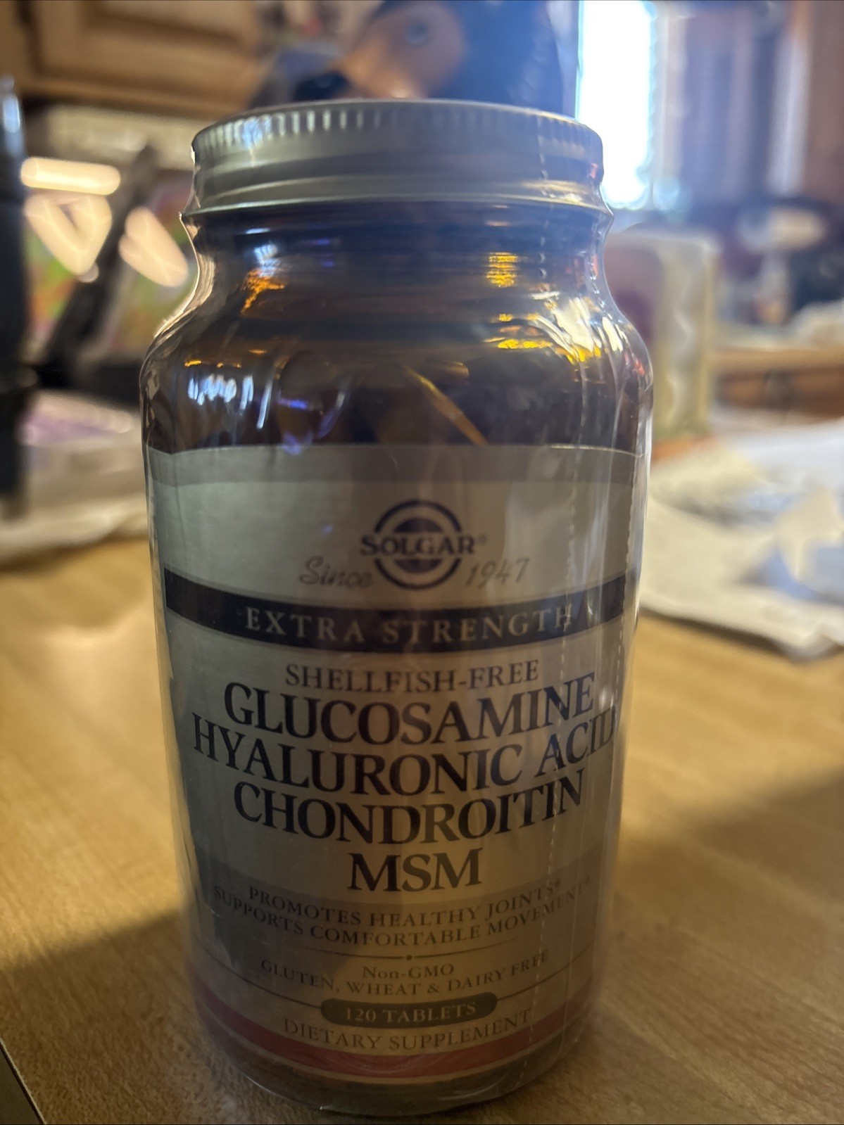 Solgar Glucosamine Hyaluronic Acid Chondroitin MSM Shellfish-Free 120 Tablets