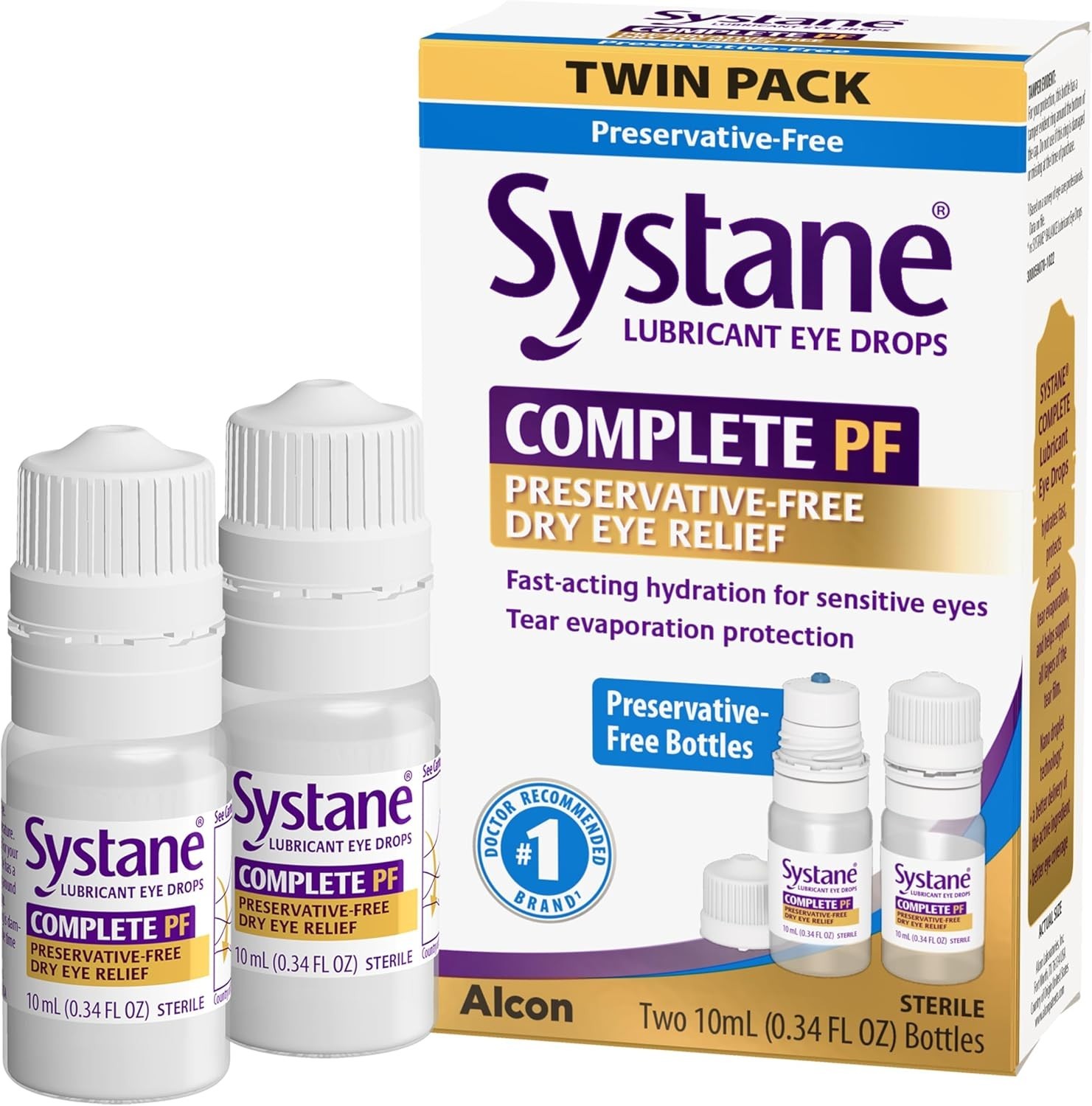 SYSTANE Complete PF Dry Eye Relief Drops Preservative Free Twin Pack 11/2026