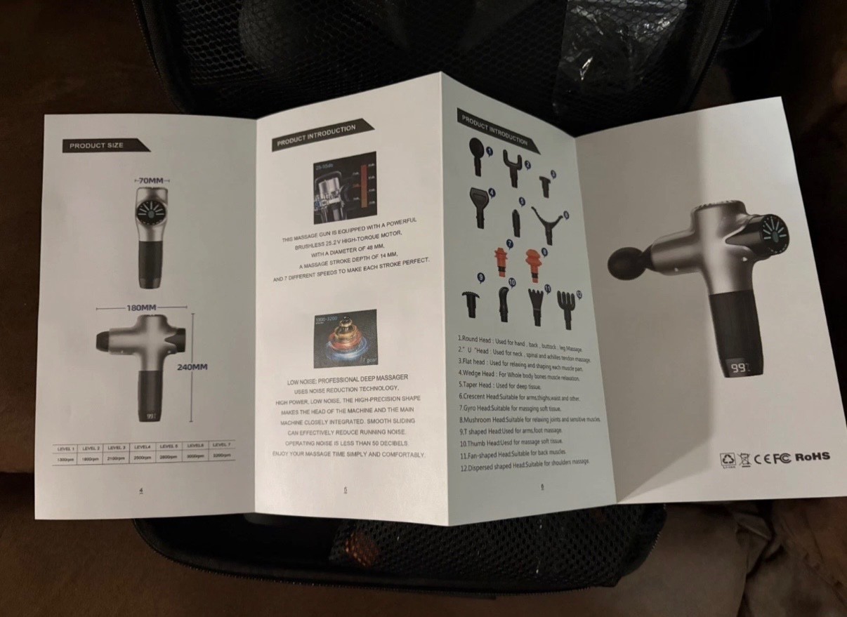 DACORM Y8 Pro Max | Handheld Deep Tissue Massager | Never Used with Case & Acces